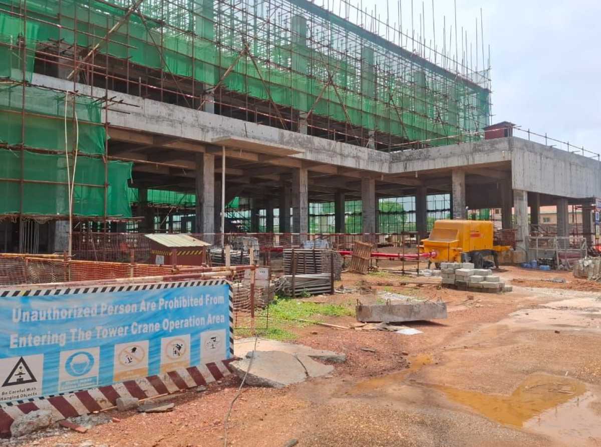 Work progresses on La General Hospital project despite reports of workers being laid off for lack of funds